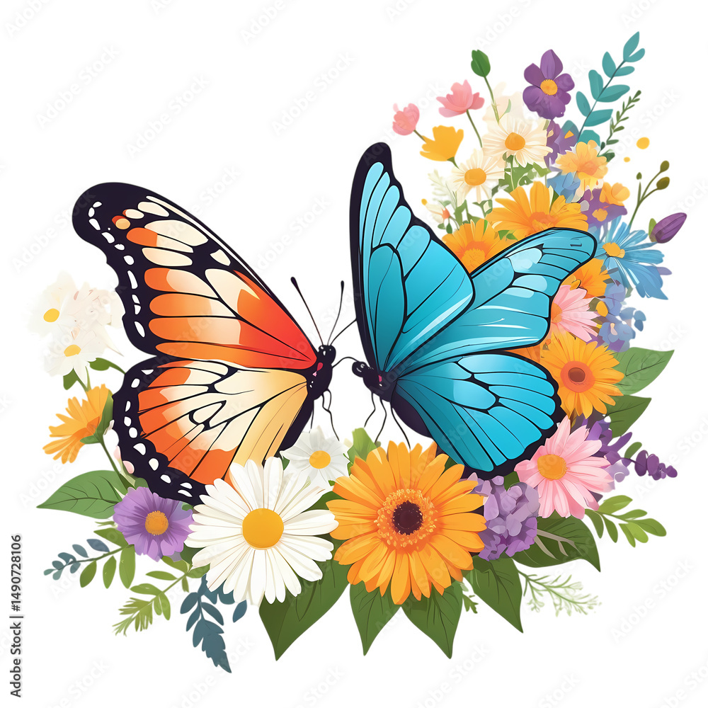 Floral Butterfly PNG Clipart – Sublimation Design for T-Shirts & Crafts Floral Butterfly PNG Clipart – Sublimation Design for T-Shirts & Crafts