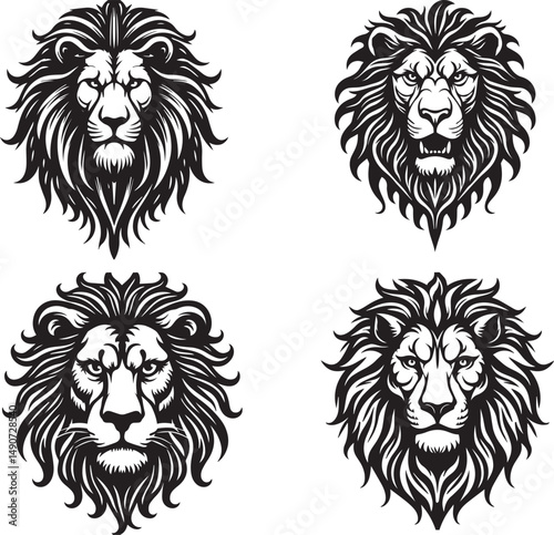 This lion head design shows power, pride, and fearless elegance