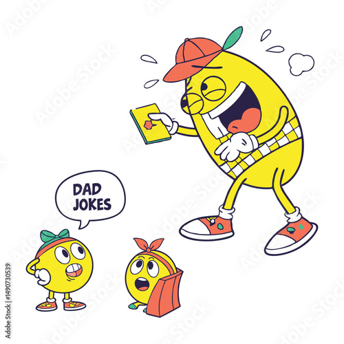 Funny Dad Jokes Icon Set for Father’s Day – Humorous Vector Illustration Pack, Celebrate Father’s Day with a smile! This hilarious dad jokes icon set features fun, quirky, and pun-filled vector. 