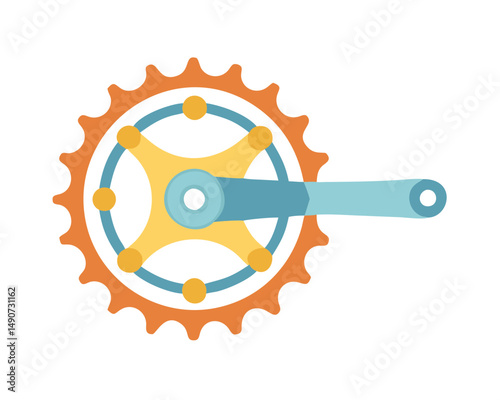 Colorful Bicycle Crankset and Chainring Gear Mechanism 