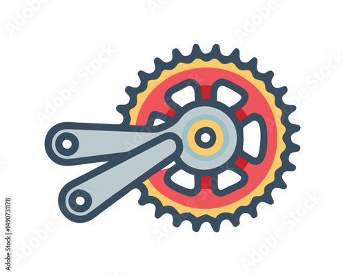 Colorful Bicycle Crankset and Chainring Gear Mechanism 