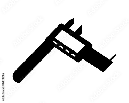 Silhouette Digital Vernier Caliper Icon for Precision Measurement