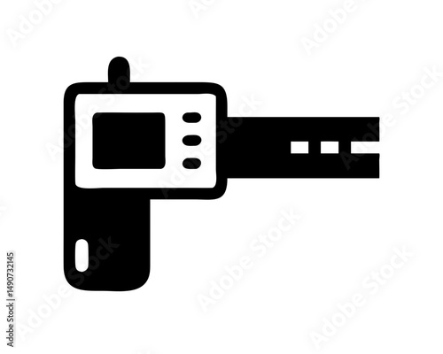 Silhouette Digital Vernier Caliper Icon for Precision Measurement
