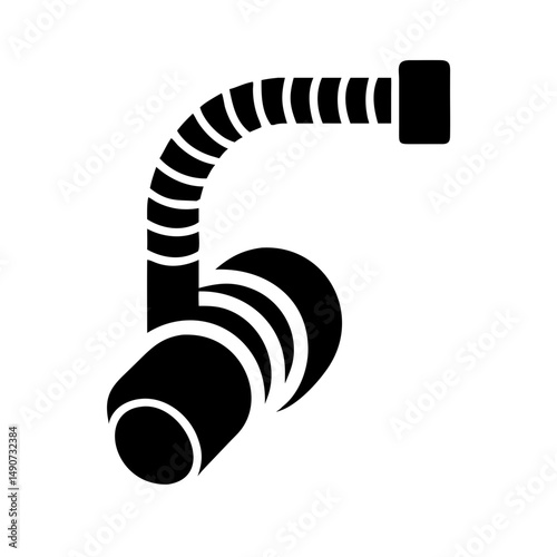 Industrial Pipe Icon - Plumbing Fitting Vector Illustration