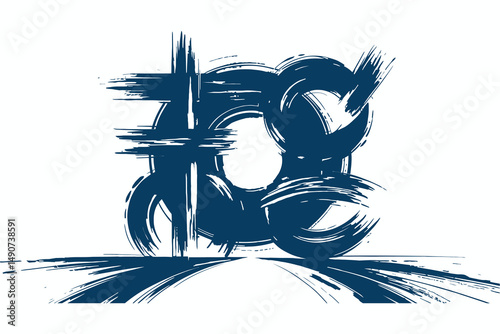 Black dragon head tattoo in urban vector art style with motorcycle and music themes