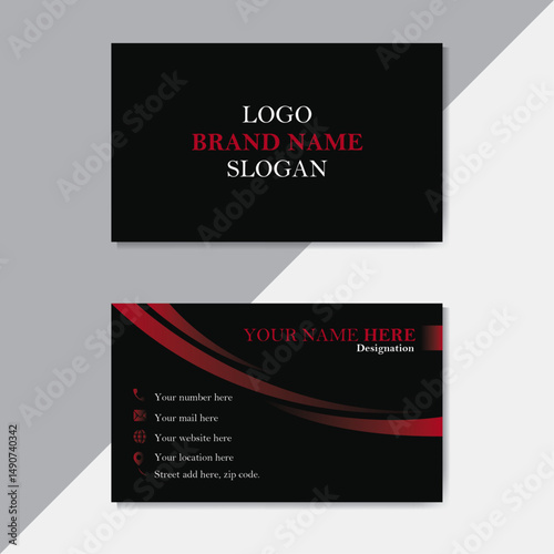 Clean professional business card template. visiting card, business card template.
