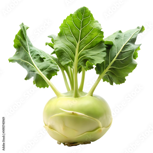 kohlrabi image isolated with transparent background