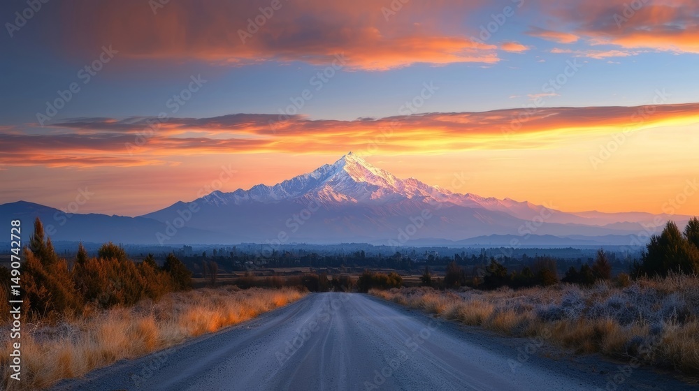 Fototapeta premium sunset in the mountains