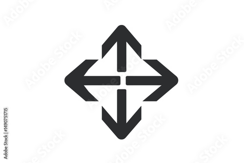 Different ways arrows, icon in line design. Ways, arrows, directional arrow, navigation sign, multi-direction on white background vector. Different ways arrows, icon in line design editable stroke.
