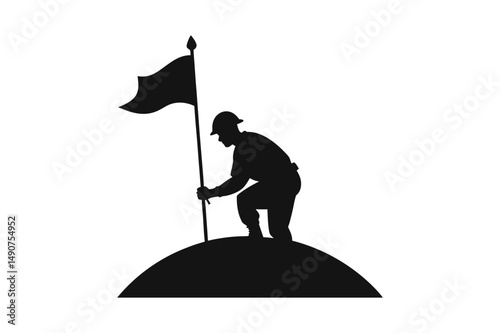 Army soldier silhouette Vector bundle  illustration
