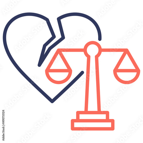 Divorce Dual Tone Icon