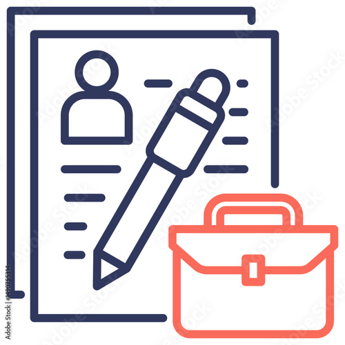Registration Form Dual Tone Icon