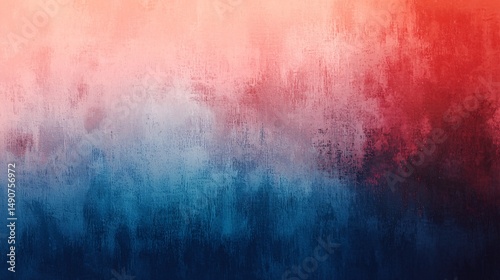 Softly Blurred Gradient Artwork in Vibrant Red and Blue Colors