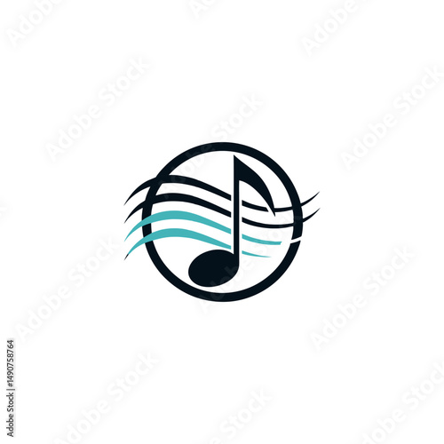 Music vector logo for world music day on white background 