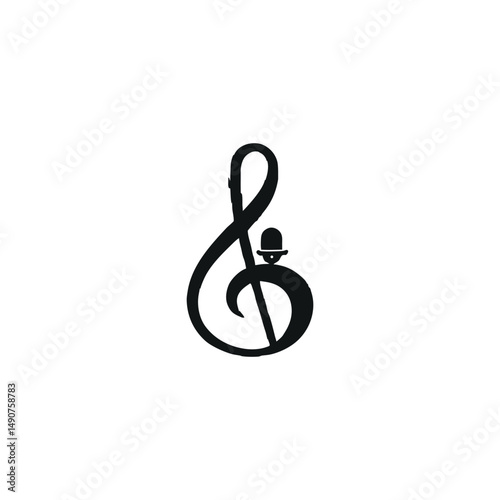 Music vector logo for world music day on white background 