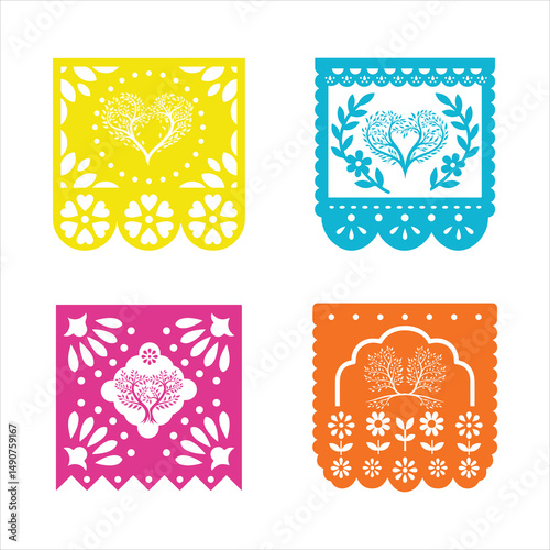 Family Tree Papel Picado Svg Bundle