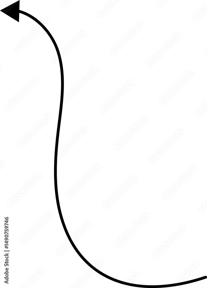 Obraz premium Hand drawn arrows. Hand drawn freehand different curved lines, swirls arrows. Curved arrow line. Doodle, sketch style. Isolated Vector illustration.