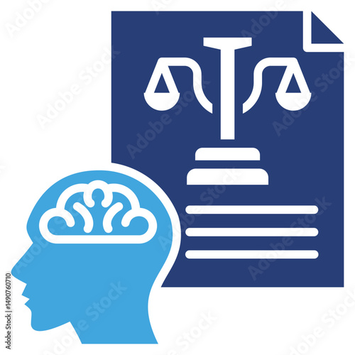Legal Psychologist Two Color Icon