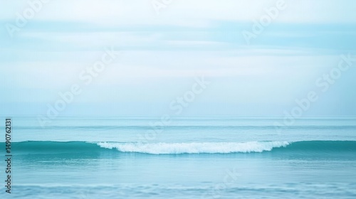 Tranquil Ocean Horizon with Gentle Waves
