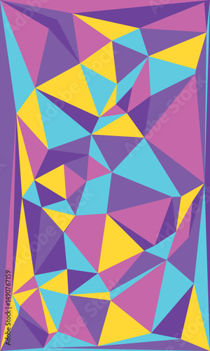Abstract geometric background with polygons colorful. Triangular polygons.