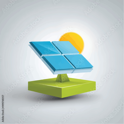 Solar panel absorbs the suns power
