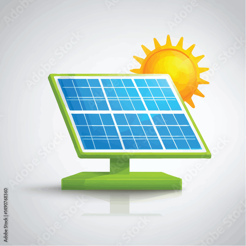 Solar panel harnessing radiant sunlight energy