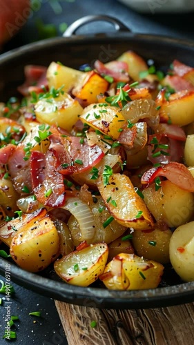 traditional potato salad with herbs