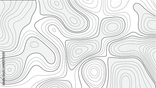 Topographic Vector Contour Map with Mountain Wave Relief Abstract Topographic Wave Grid – Vector Contour Mountain MapMountain Relief in Vector Contour Style – Topographic Wave Grid Background
