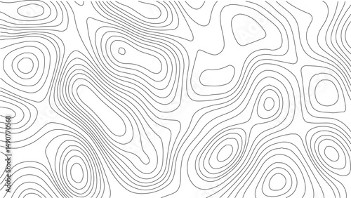 Topographic Vector Contour Map with Mountain Wave Relief Abstract Topographic Wave Grid – Vector Contour Mountain MapMountain Relief in Vector Contour Style – Topographic Wave Grid Background
