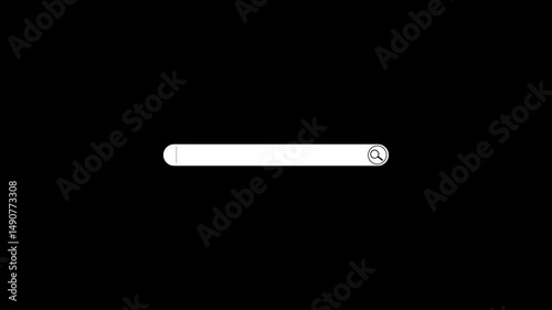 Searching internet website search engine box. Internet search bar field with alpha channel. Browser search Window.