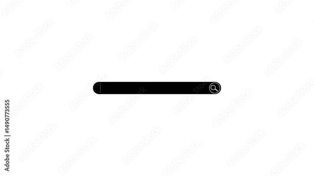 Search Bar With Magnifying Glass Animation. Search bar icon. Web search icon animation. Loop of Internet search engine field, 4k animation.
Search Bar With Magnifying Glass Animation. Search bar icon. Web search icon animation. Loop of Internet search engine field, 4k animation.