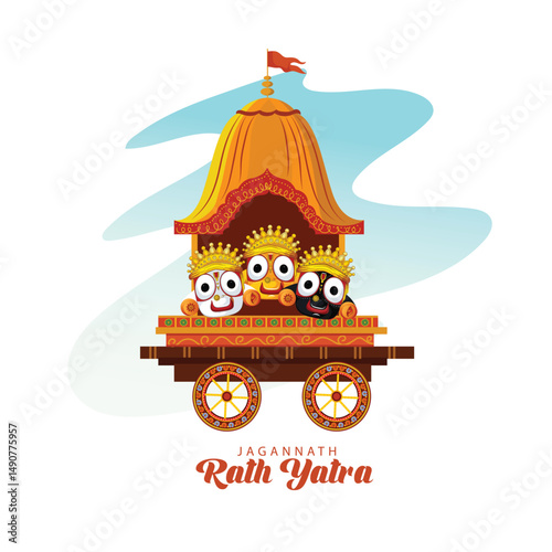 Rath Yatra, Lord Jagannath, Festival Celebration with Chariots and Decorated Deities