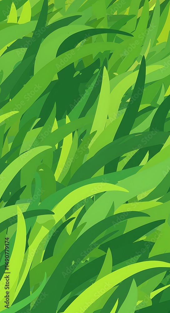 Fototapeta premium Emerald Blades at Dawn