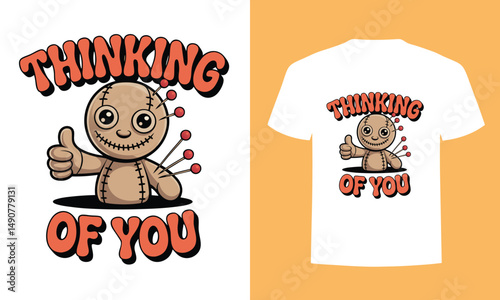 Thinking of You – Funny Voodoo Doll Tee