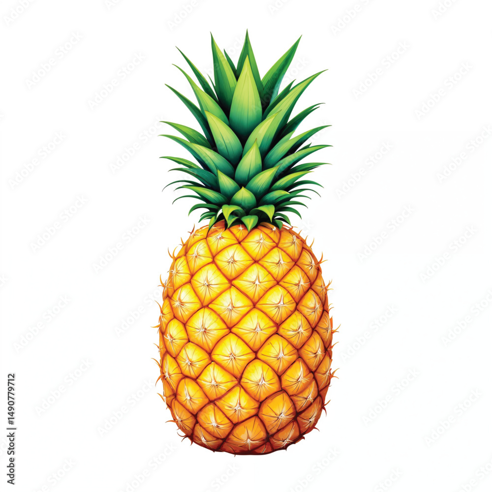 Fototapeta premium pineapple isolated on white