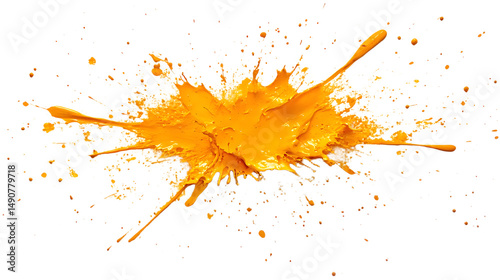 Vibrant Splash of Yellow Paint Capturing the Essence of Creativity and Motion in Art