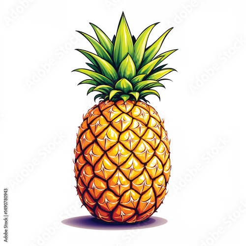 pineapple isolated on white