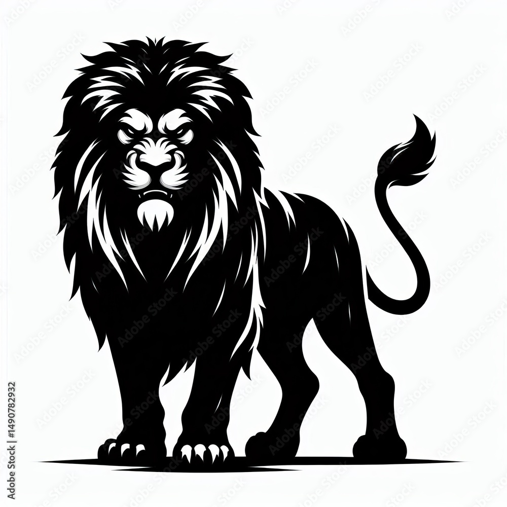 lion silhutee lion silhutee