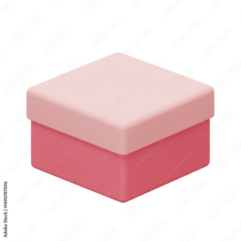 Fototapeta premium Pastel Pink Gift Box Illustration, Ideal for Packaging Designs