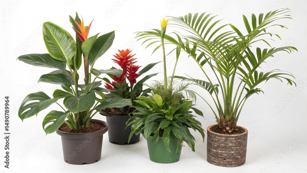 Obraz premium red flower in pot