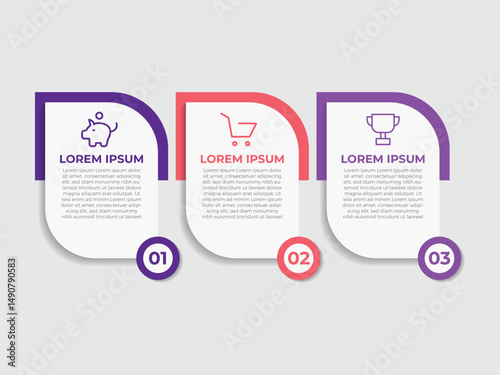 Business infographic template. 4 Step timeline journey. Process diagram, 4 options on white background, Infograph elements vector illustration.