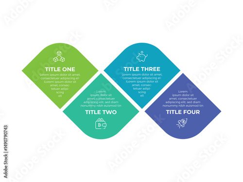 Vector infographic label design with infographic template design and 4 options or steps. Can be used for process diagram, presentations, workflow layout, banner, flow chart, info graph.