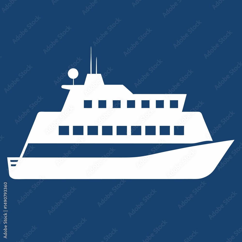 Obraz premium cruise ship vector illustration