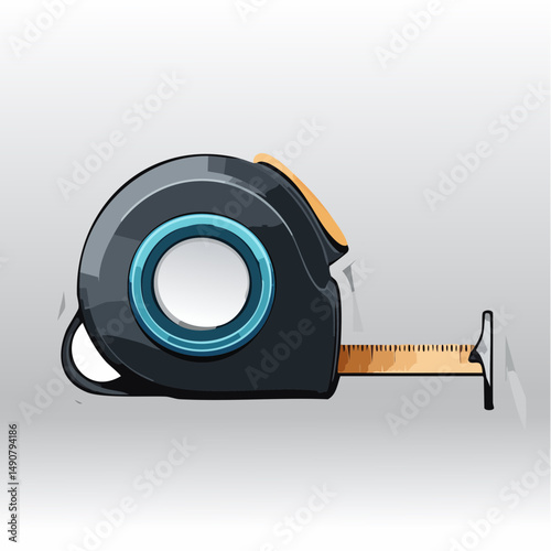 Black and Blue Tape Measure Illustration