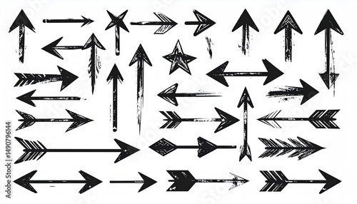 Hand Drawn Arrow Set.