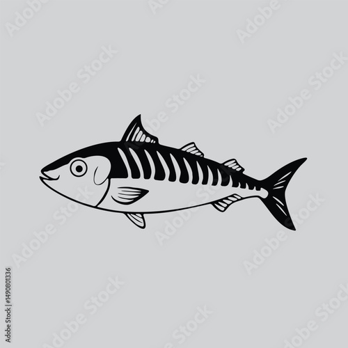 Decorative Anchovy Vector Line