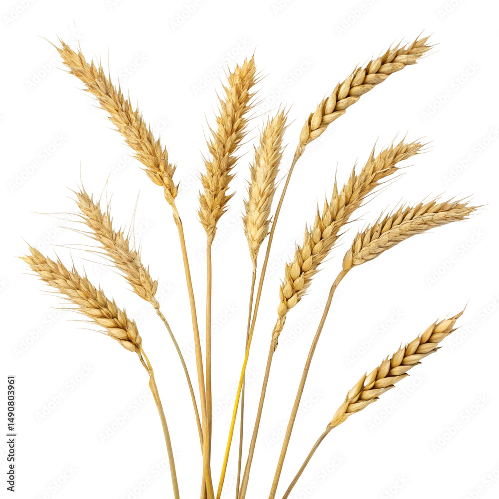 wheat ears isolated on white background wheat ears isolated on white background