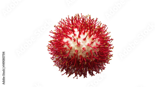 Red Rambutan Fruit, top view