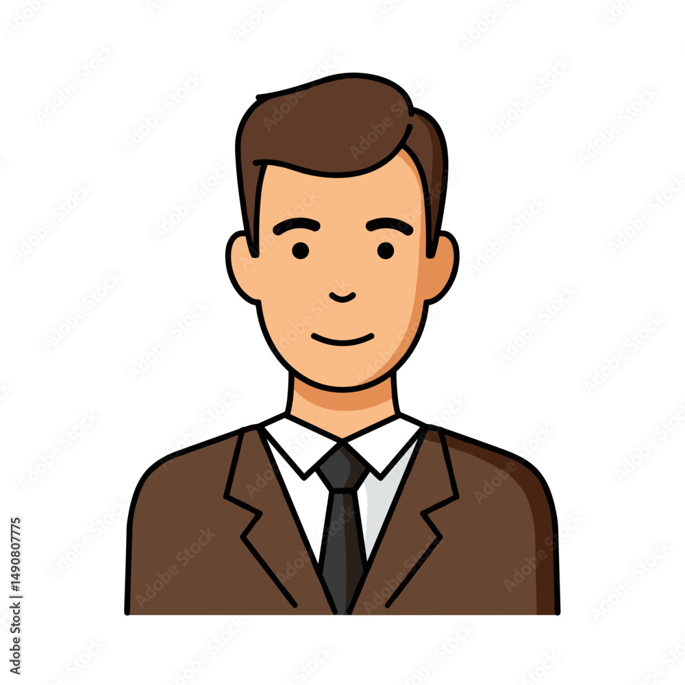 Young businessman smiling in a suit with tie on a white background Young businessman smiling in a suit with tie on a white background