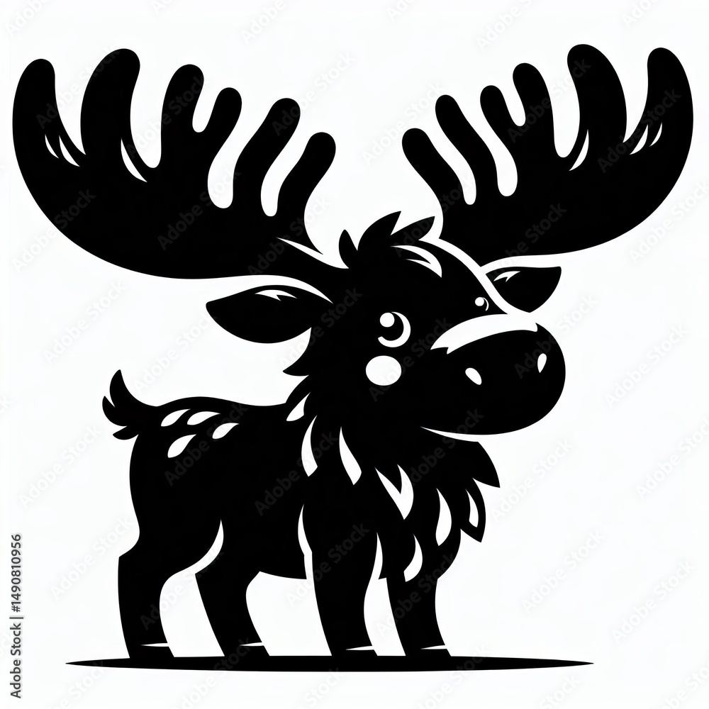 Obraz premium moose silhouette image